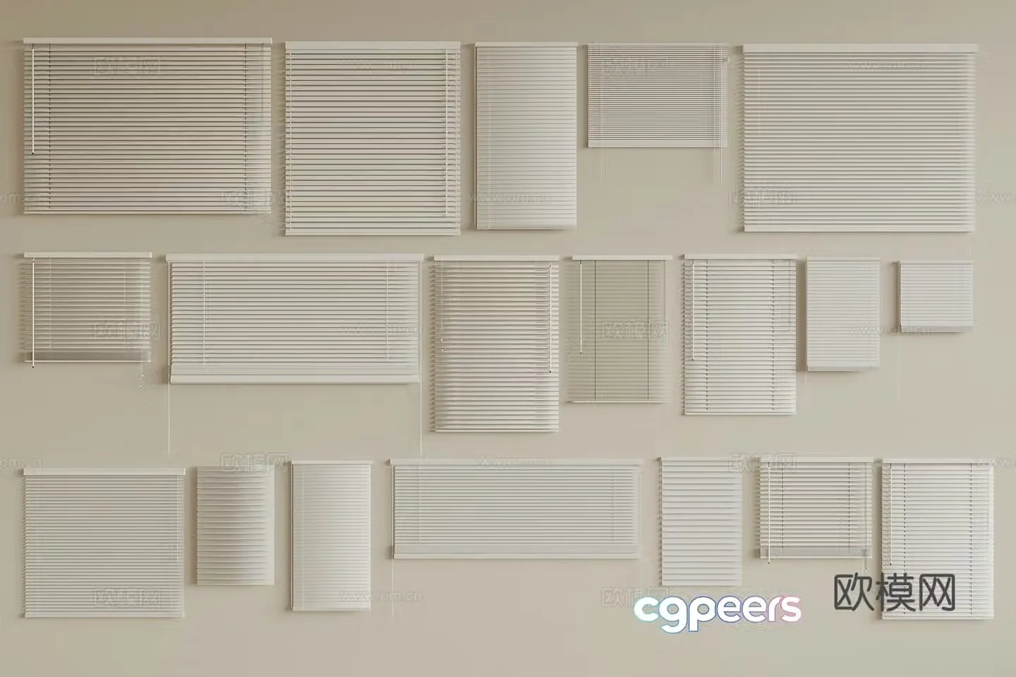 Modern venetian blinds 3d model