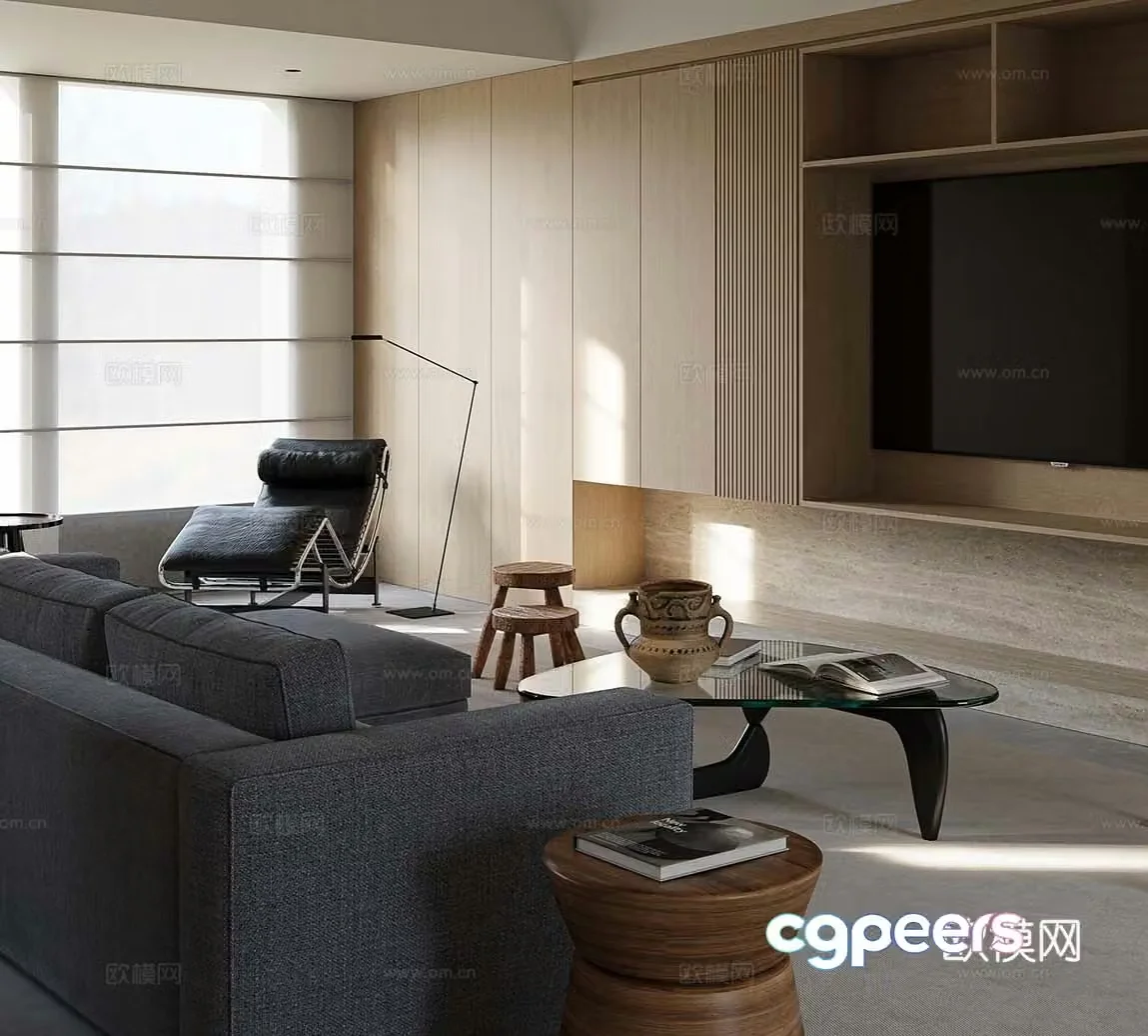Italian sectional sofa 3d model