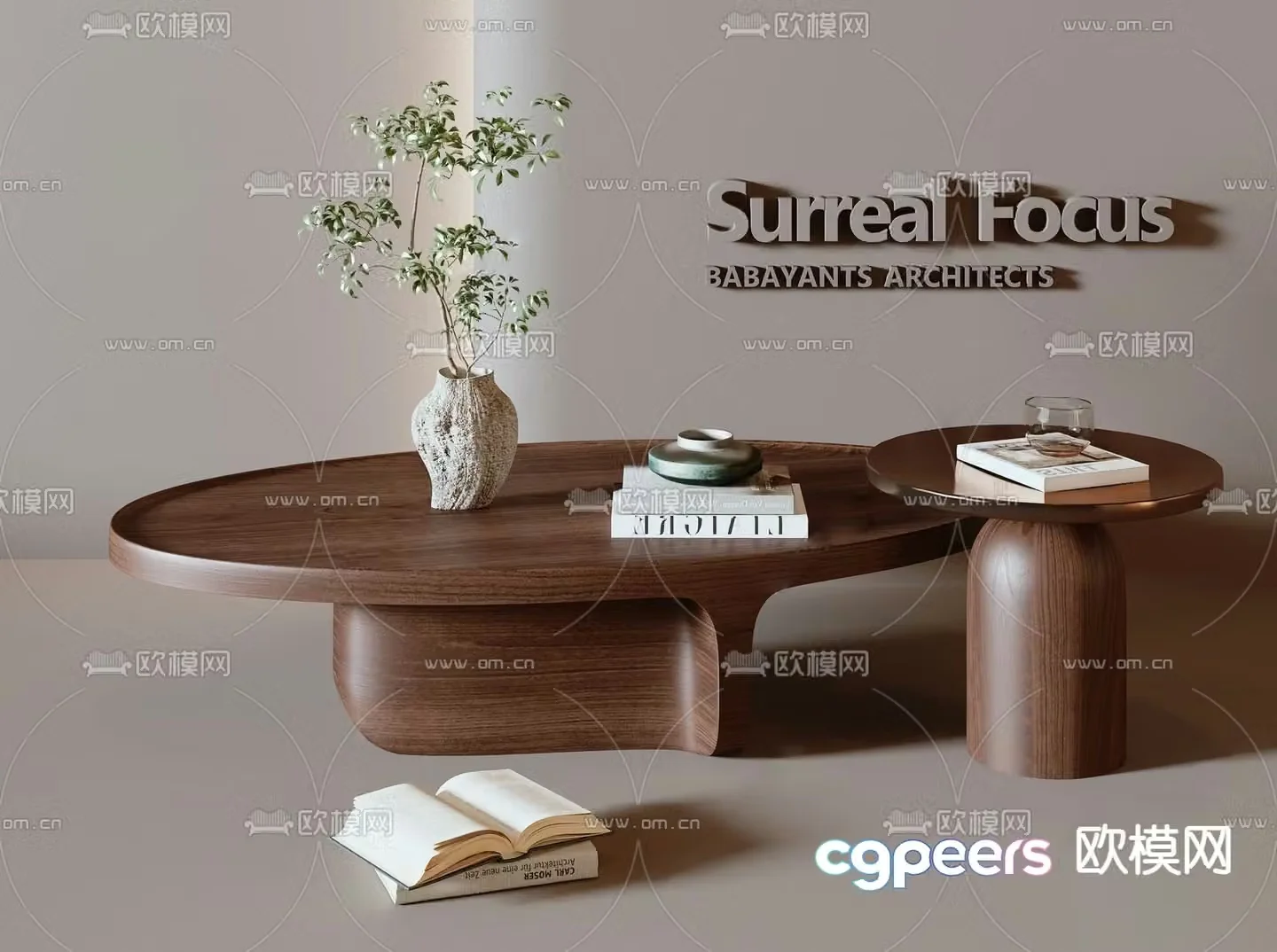 Medieval style coffee table 3D model
