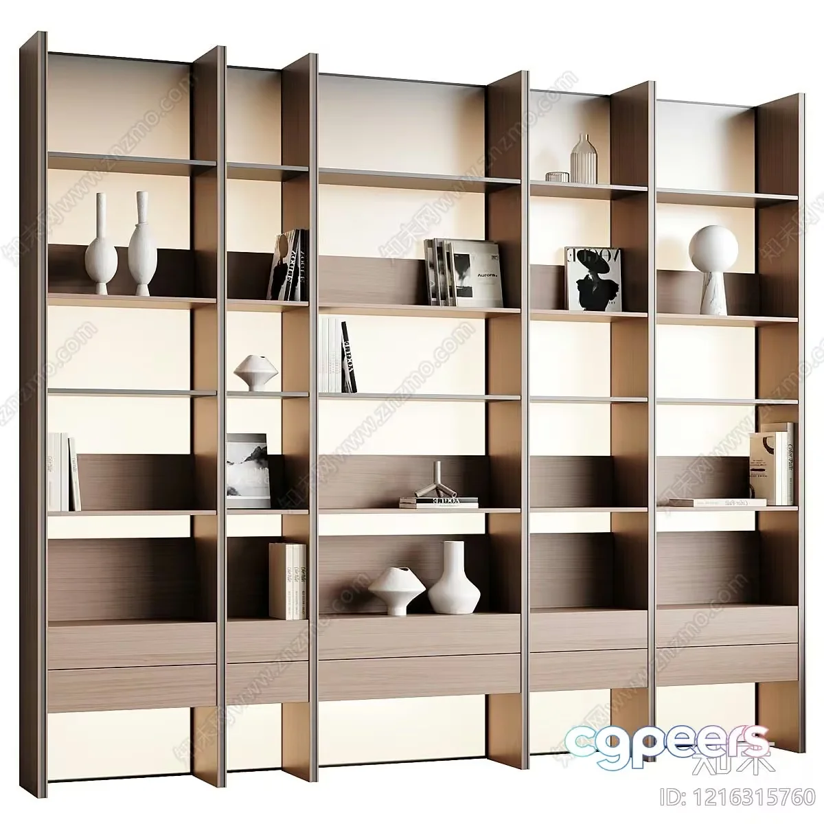 Modern Shelving Unit 3D Model – 14046 – VRAY Render
