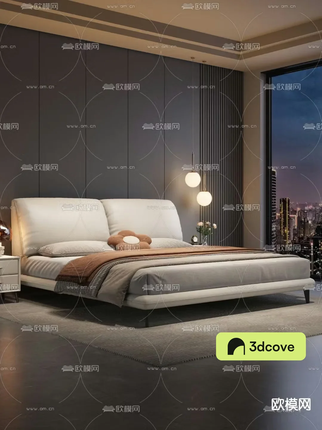 Modern double bed