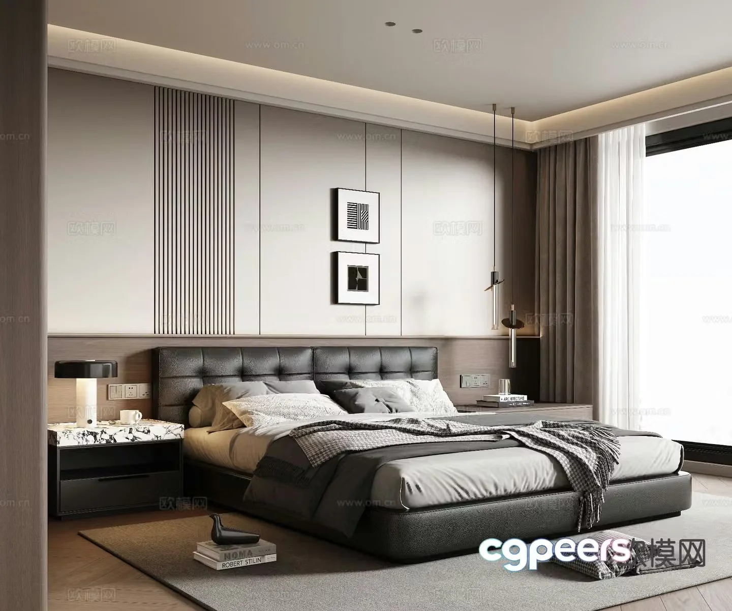 Italian style bedroom master bedroom 3d model