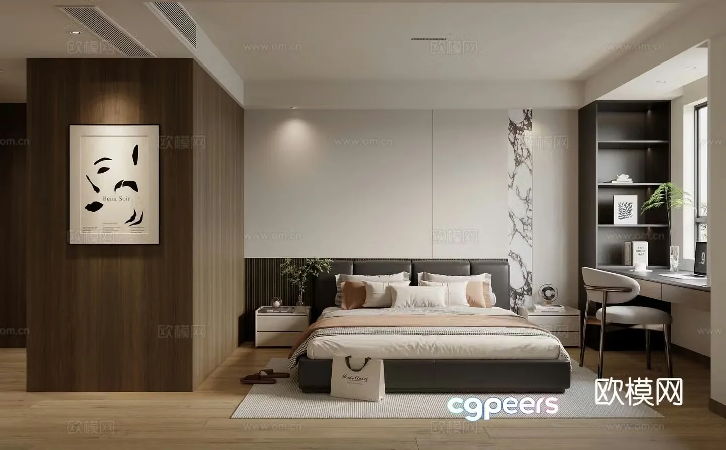 Italian style bedroom second bedroom 3d model