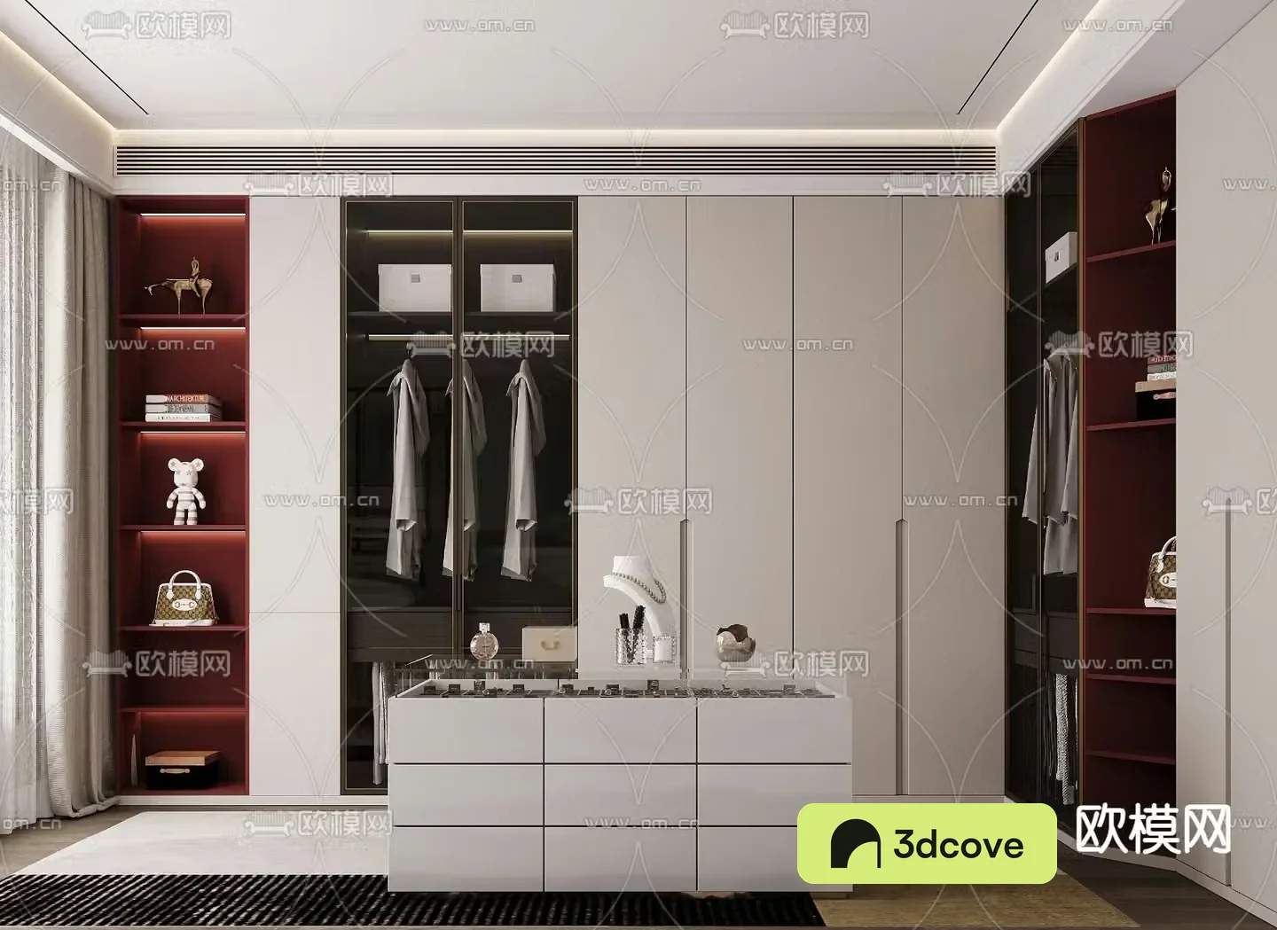 Light luxury cloakroom