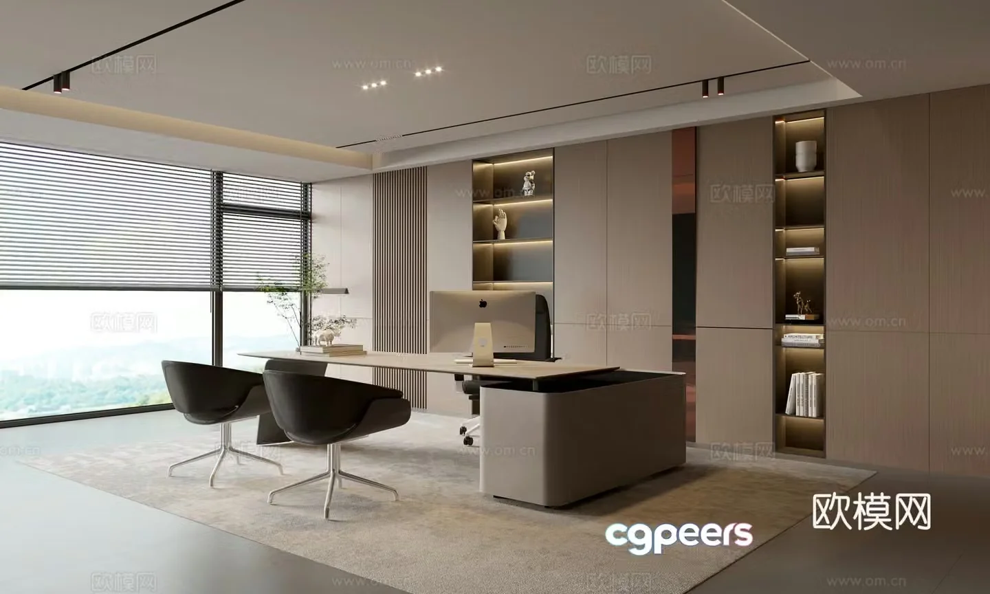Modern Manager’s Office Chairman’s Office President’s Office Office Area Meeting Area 3D Model