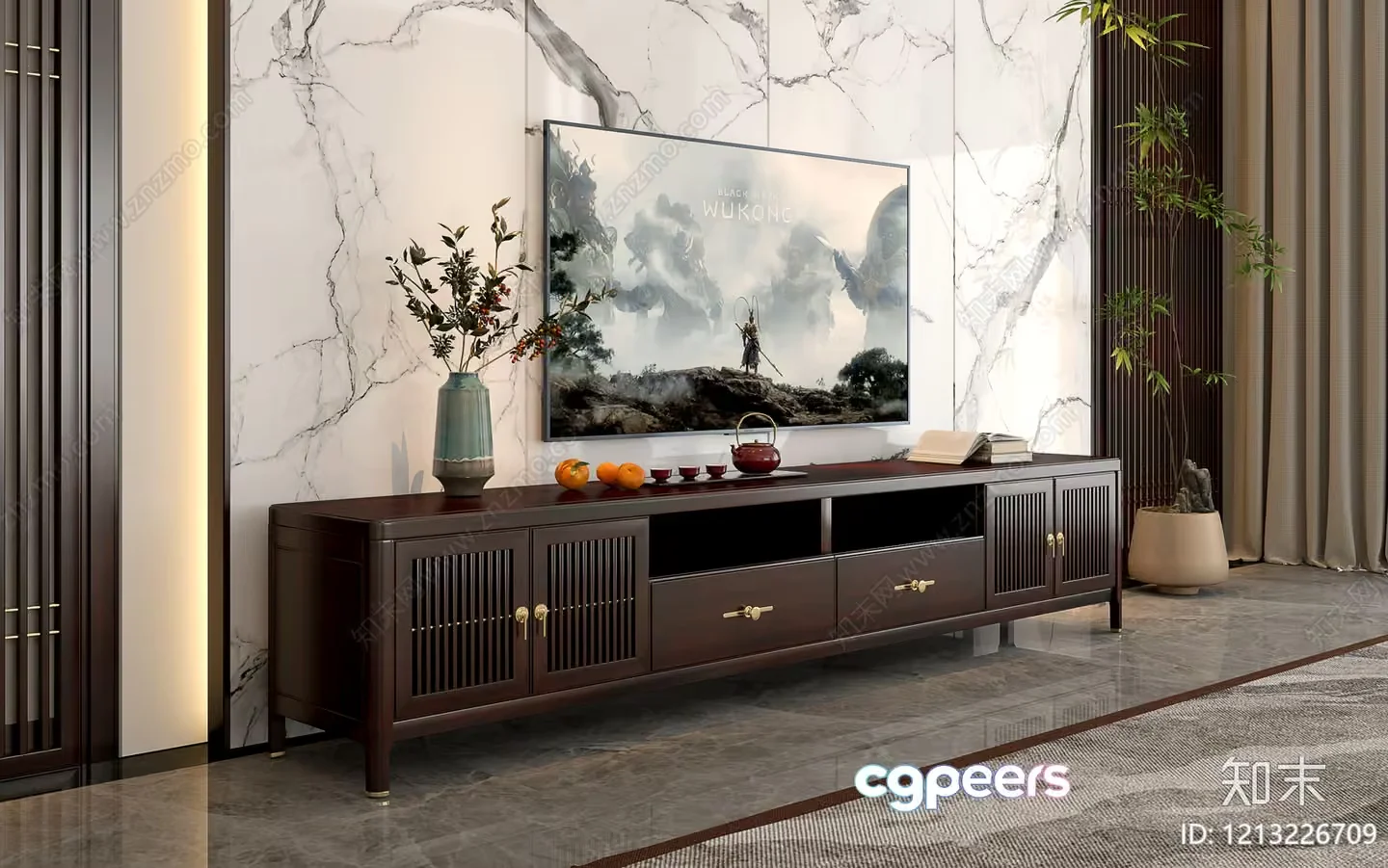 Modern Living Room 3D Model – 17276 – VRAY Render
