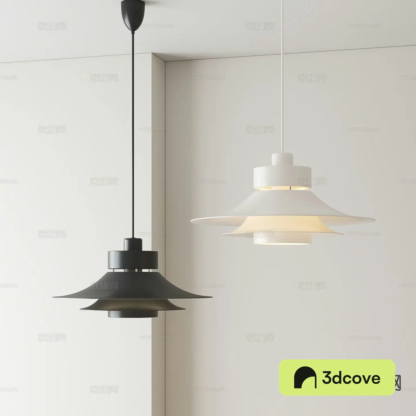 Modern flying saucer chandelier