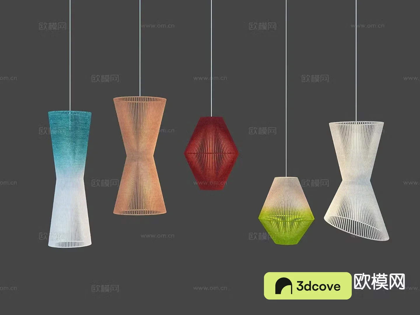 Modern chandelier gradient chandelier hemp rope chandelier