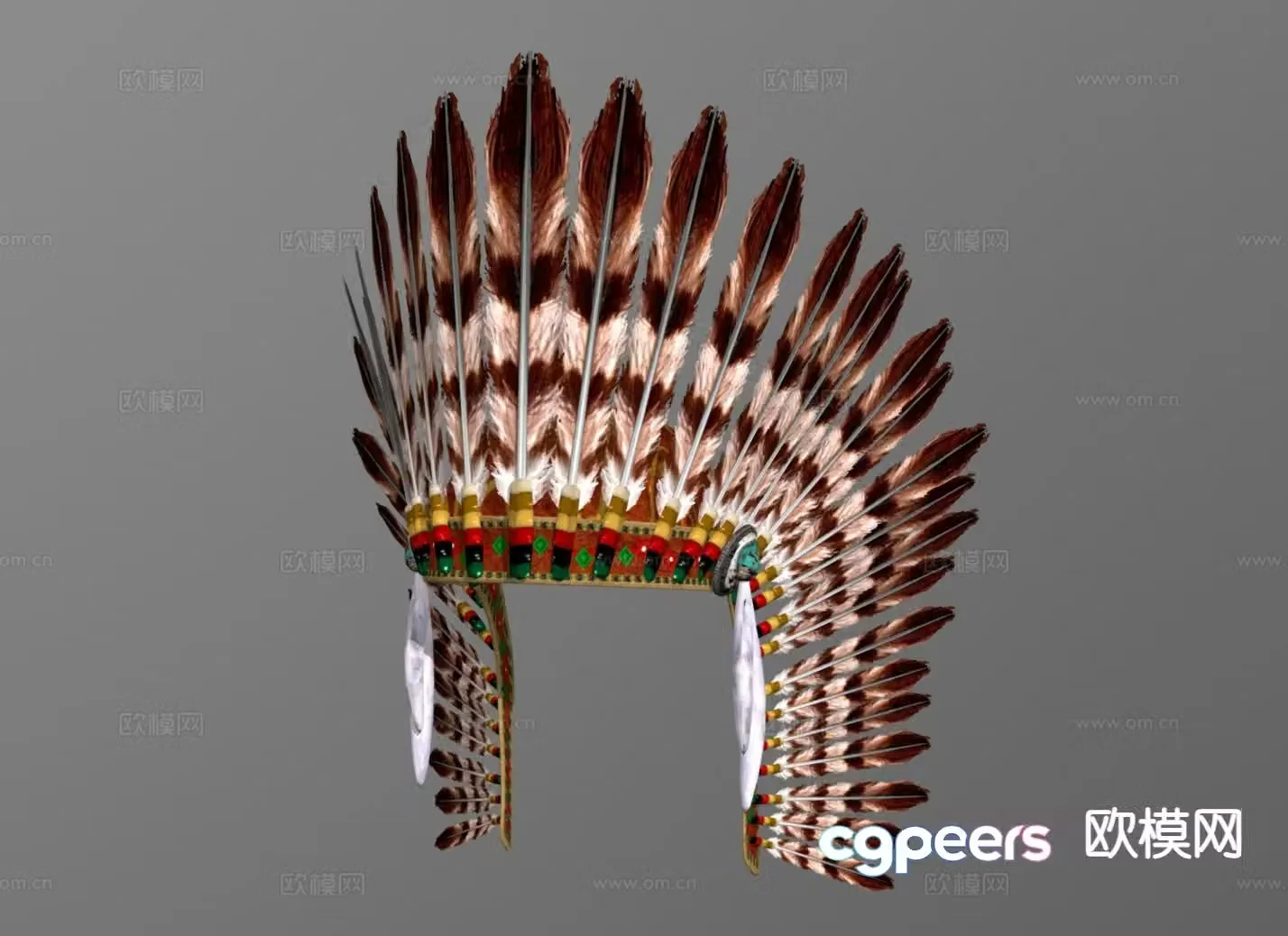 Indian headdress war hat 3d model
