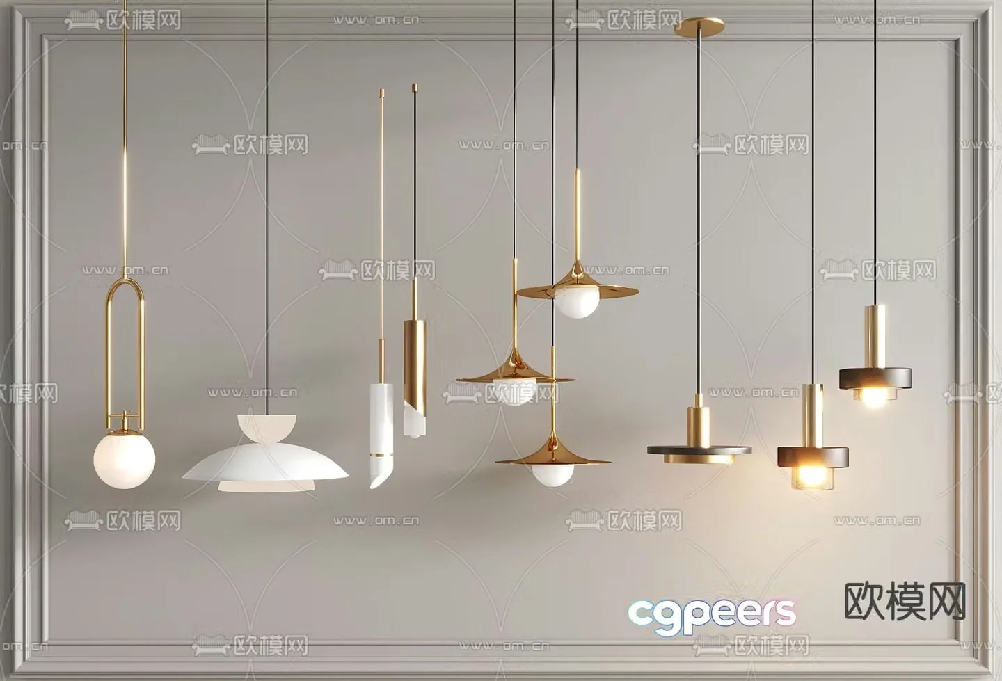 Bedside small chandelier 3d model