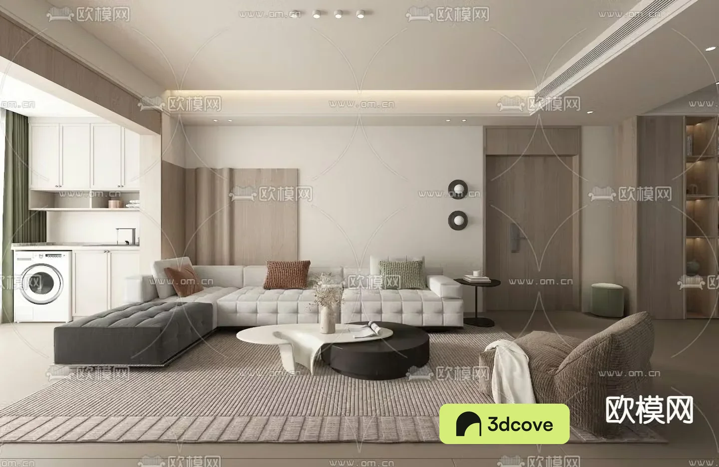 Wasabi Living Room 3D Model