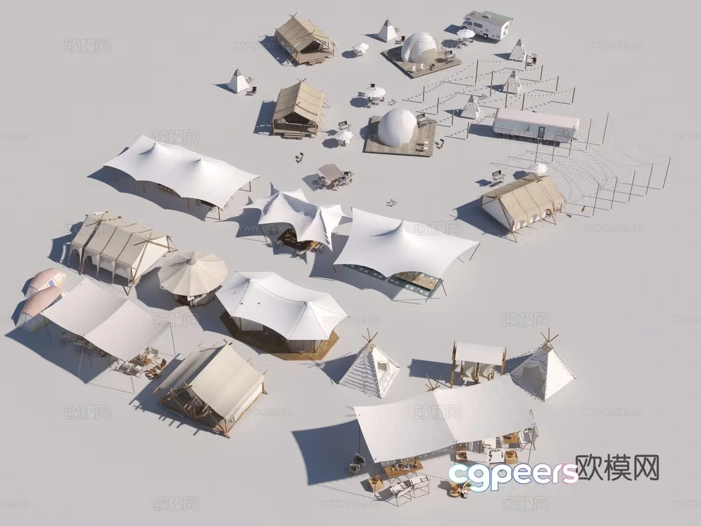Outdoor tent camping tent 3d model