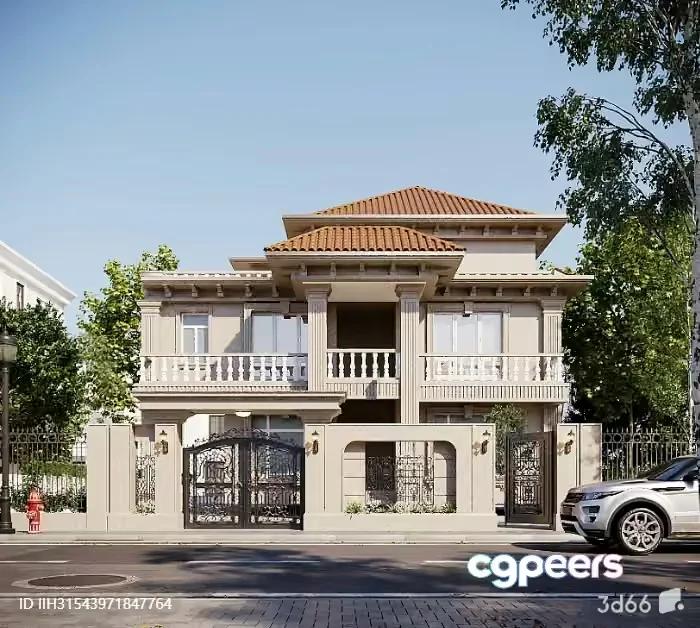 A Large House 3D Model – 2538 – VRAY Render
