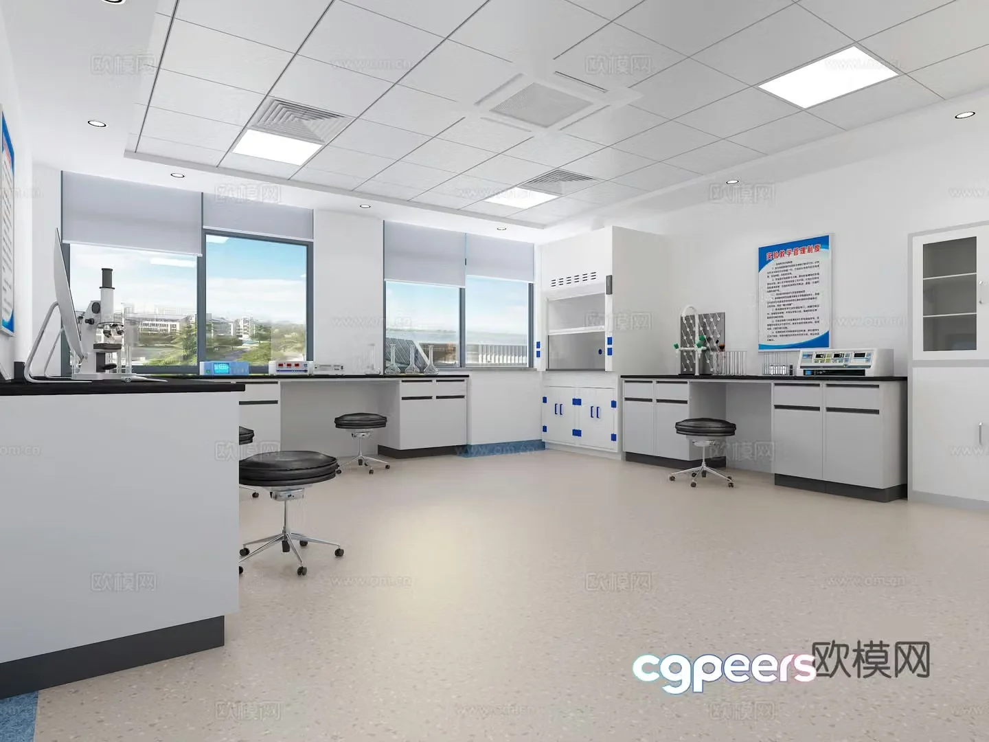 Modern laboratory 3d model