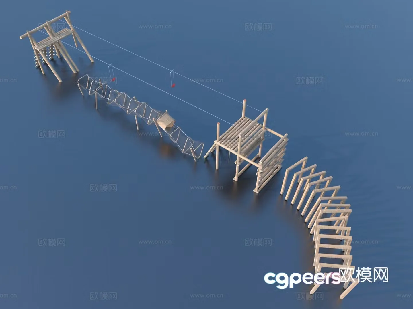 Children’s Equipment Ride Facilities Kindergarten Slide 3D Model