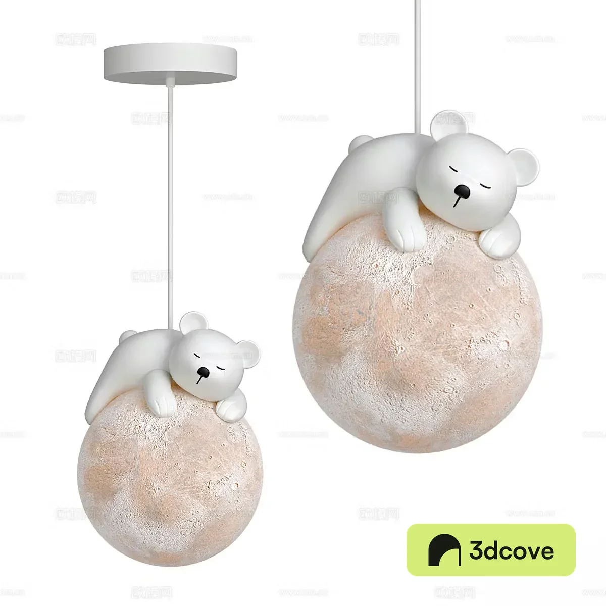Modern Creamy Bear Decorative Chandelier