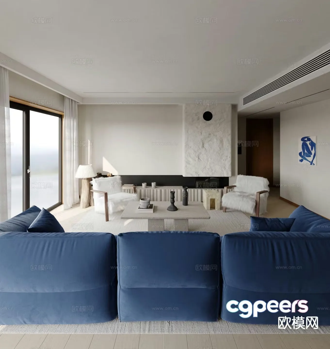 Modern living room 3d model
