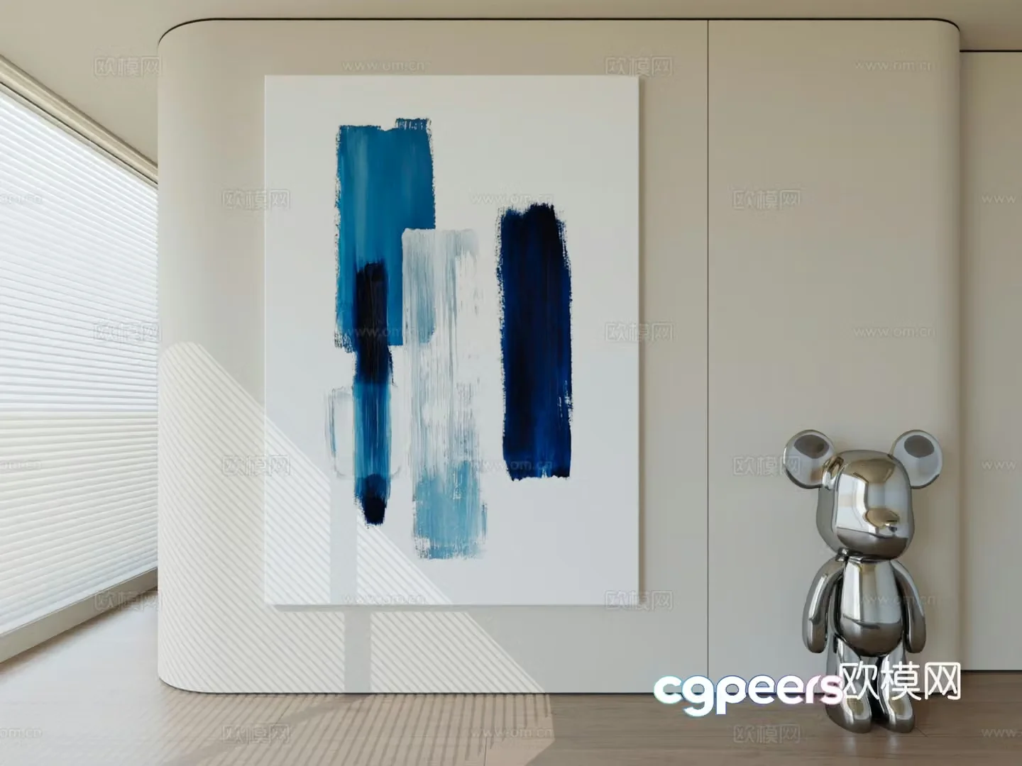 Modern minimalist hanging painting abstract art hanging painting 3d model