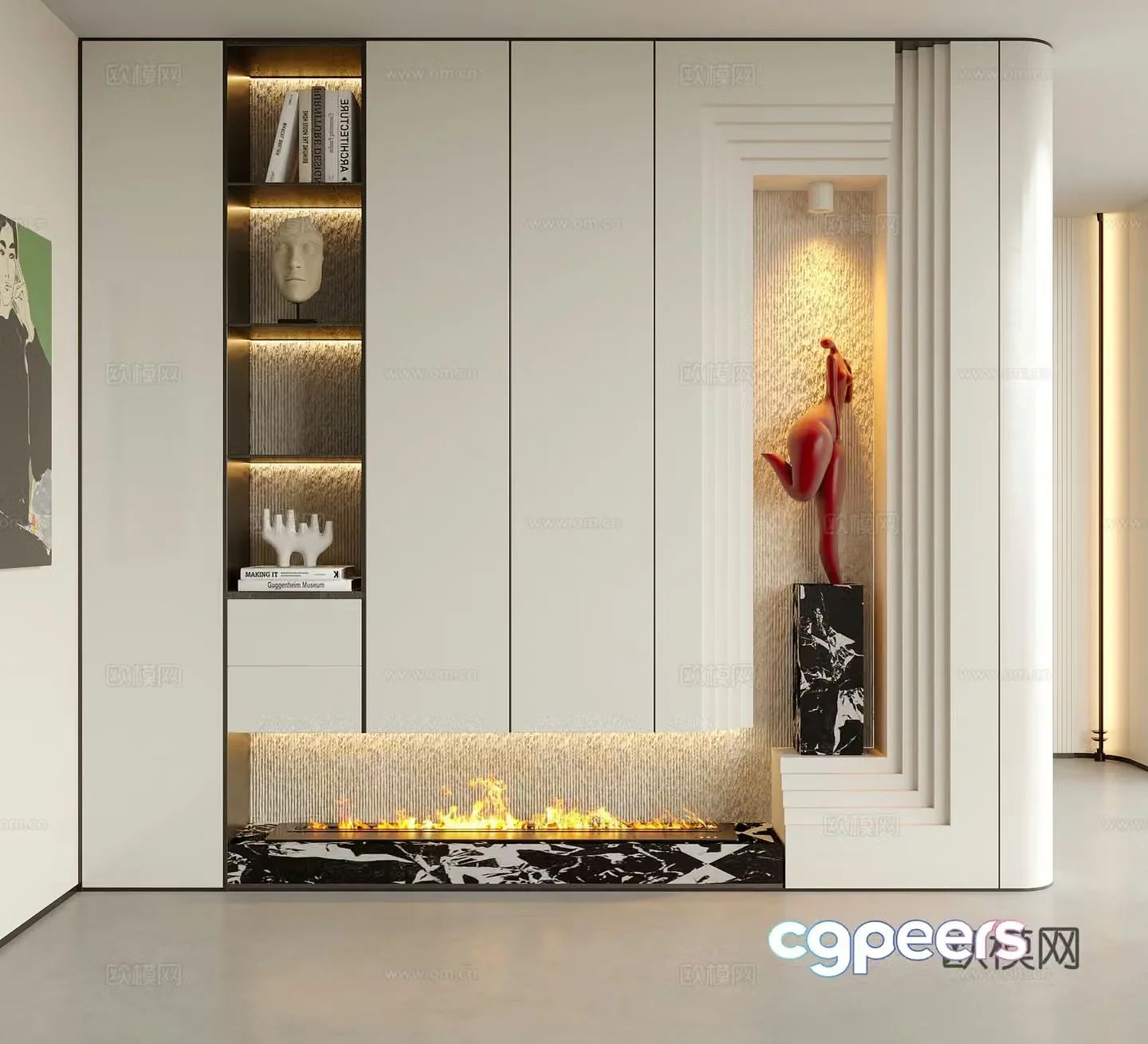 Modern decorative entrance hall sculpture ornaments entrance hall 3D model
