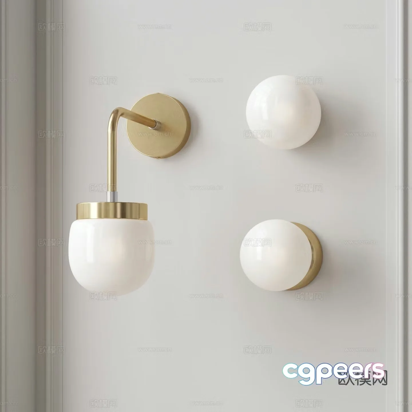 Wall lamp Marble lamp Marigne lamp Bedside wall lamp 3D model