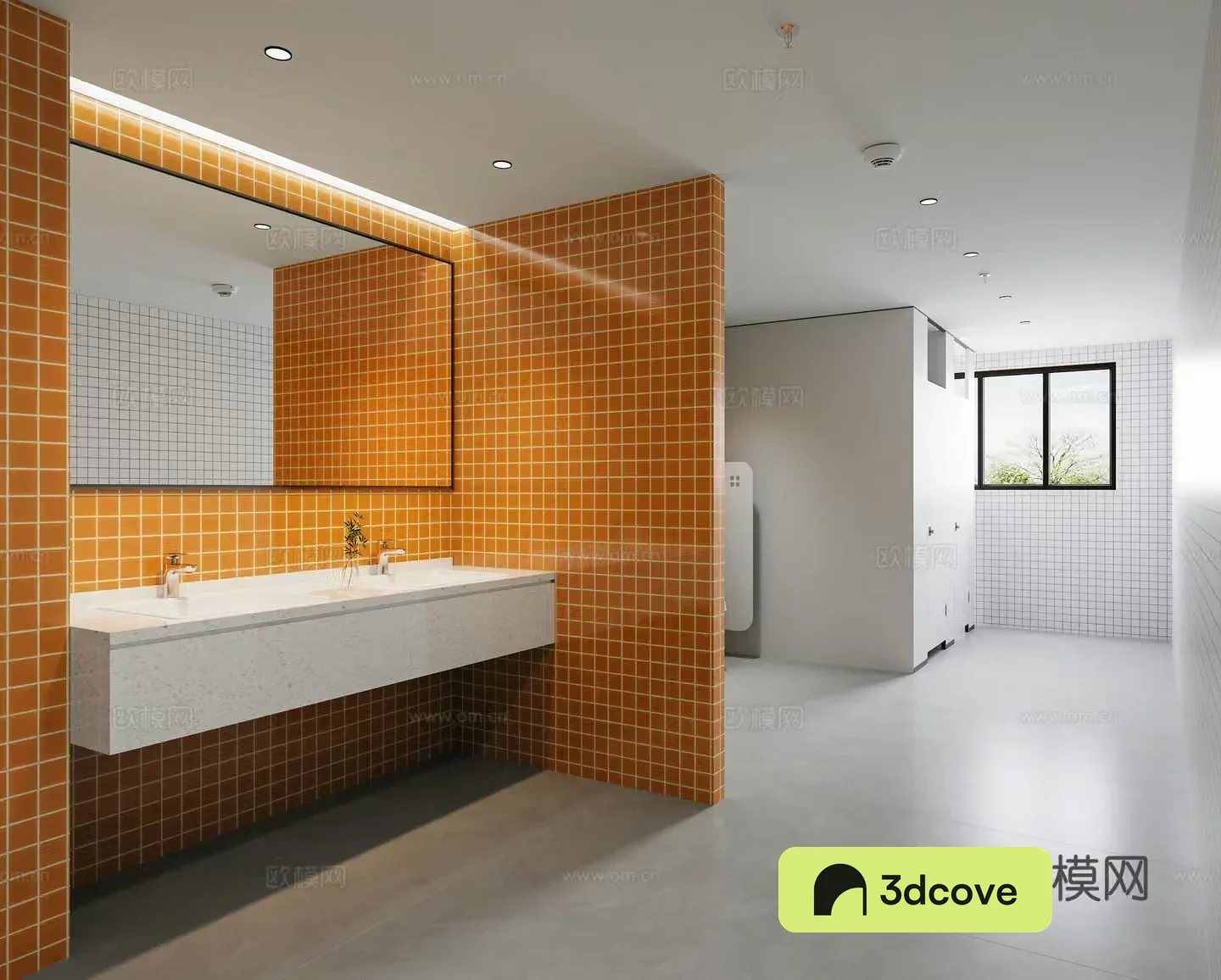 Modern school bathroom