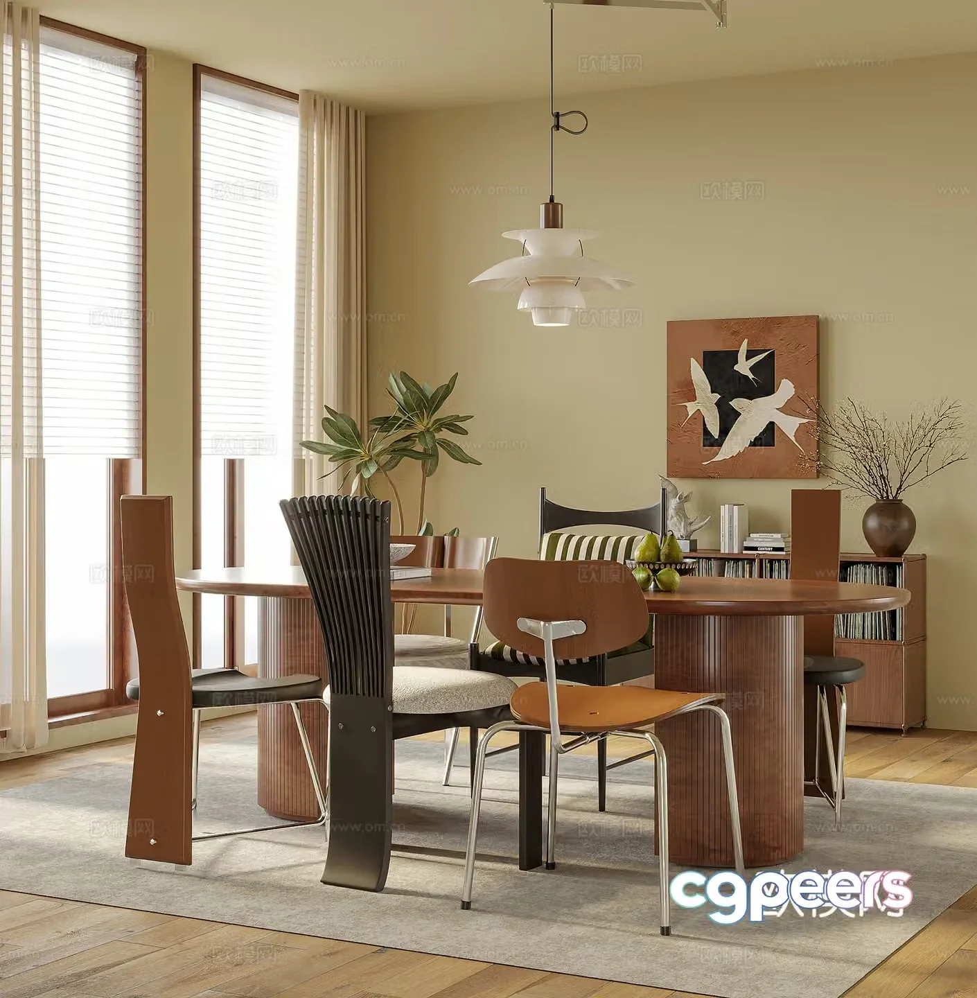 Modern restaurant 3d model