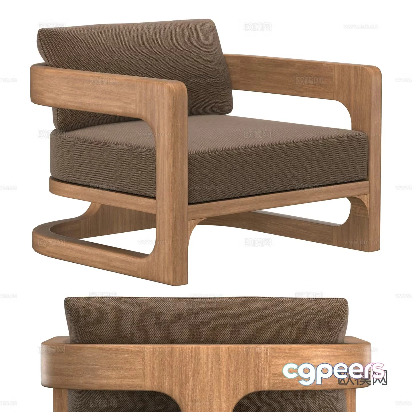 New Chinese casual chair 3D model