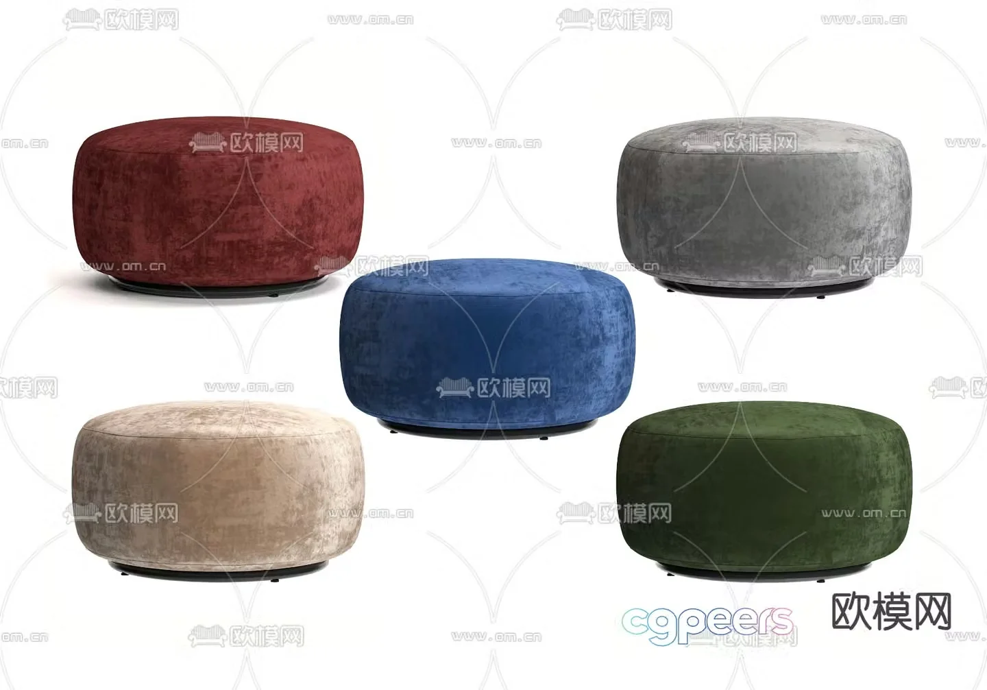 KARTELL sofa stool stool round stool 3d model