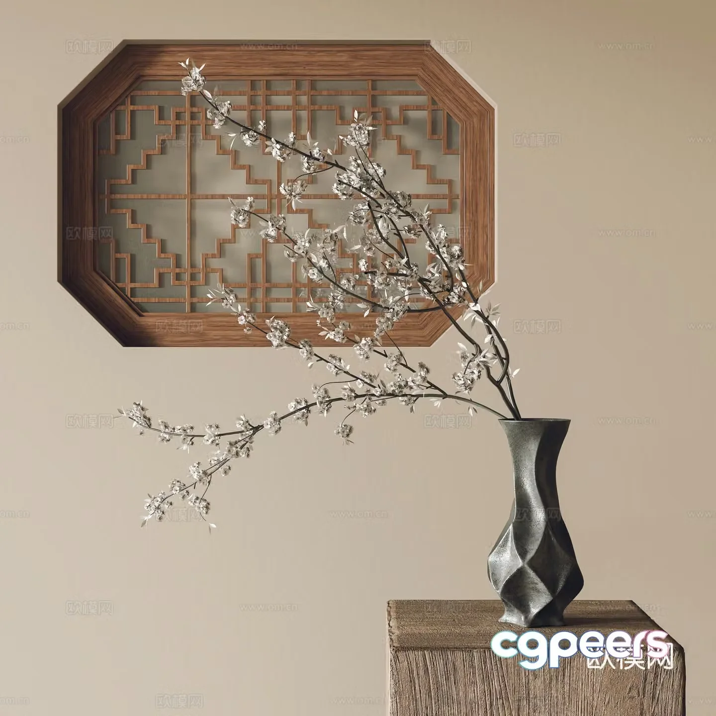 Modern jewelry ornaments 3d model