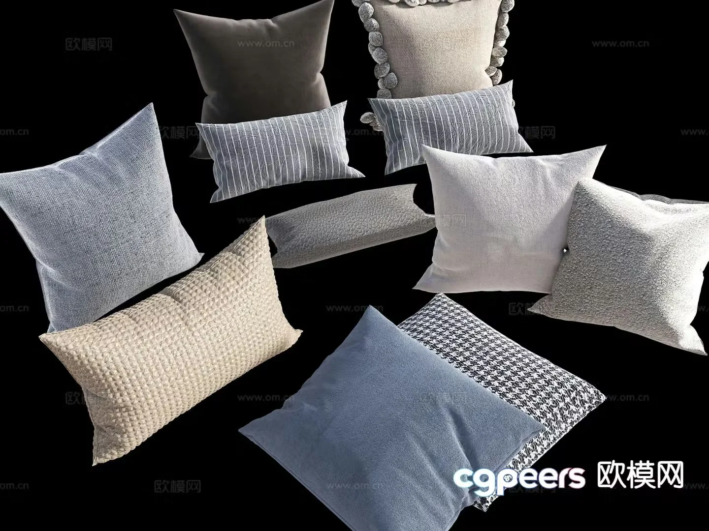 Throw pillow latex pillow pillow 3d model