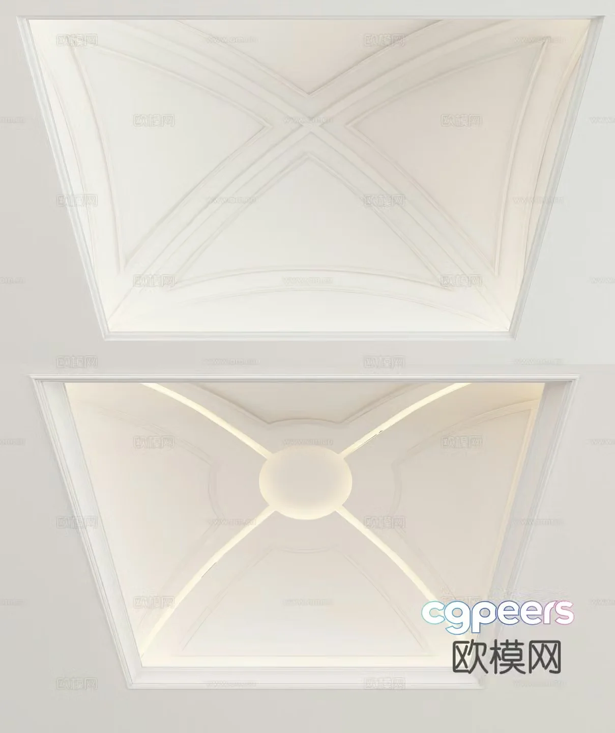 European style ceiling 3D model