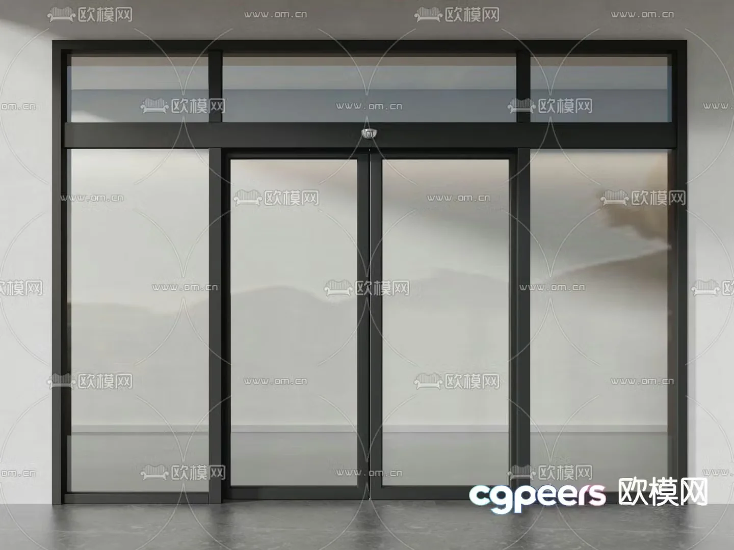 Electric glass door Induction door Automatic door 3D model