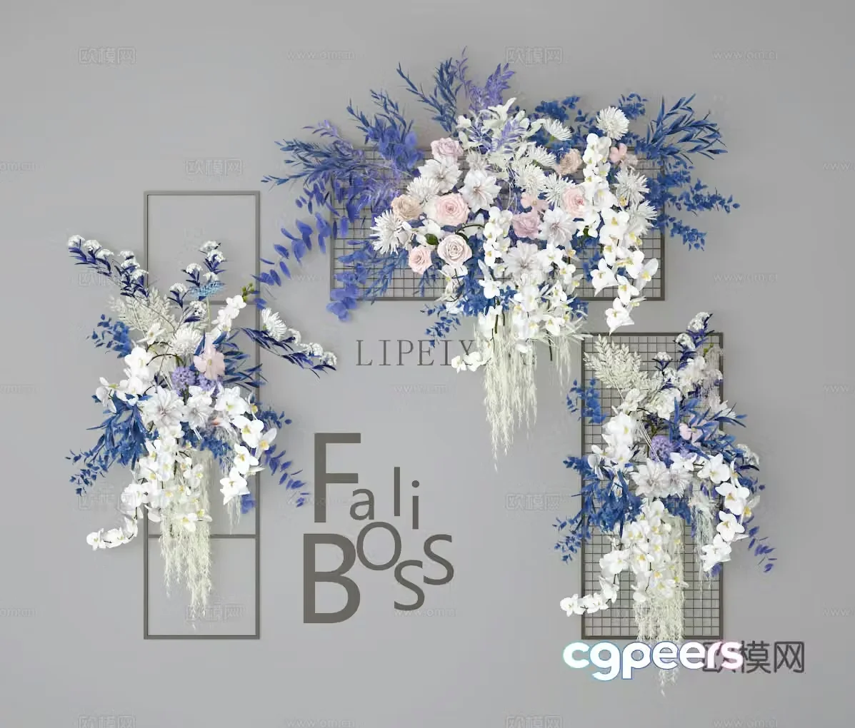 Flower wall 3d model