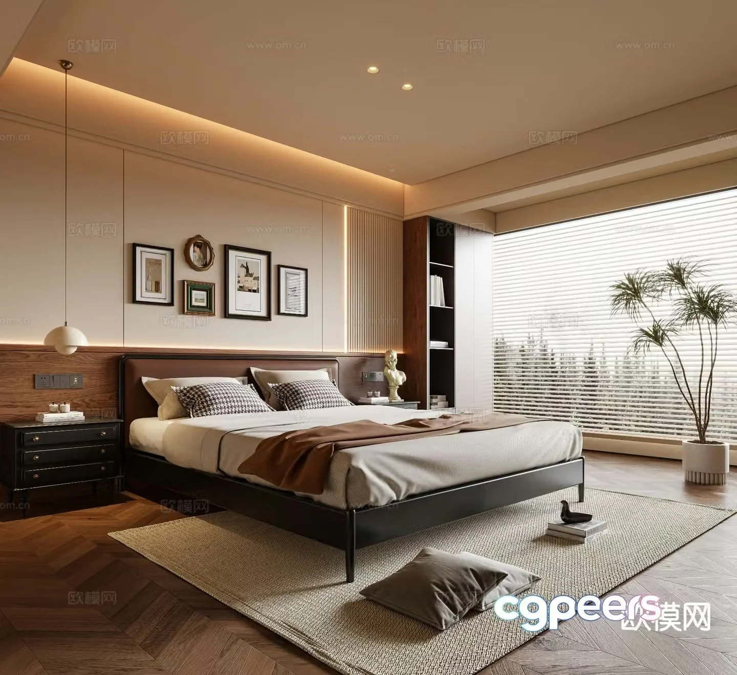 Medieval style bedroom master bedroom 3d model