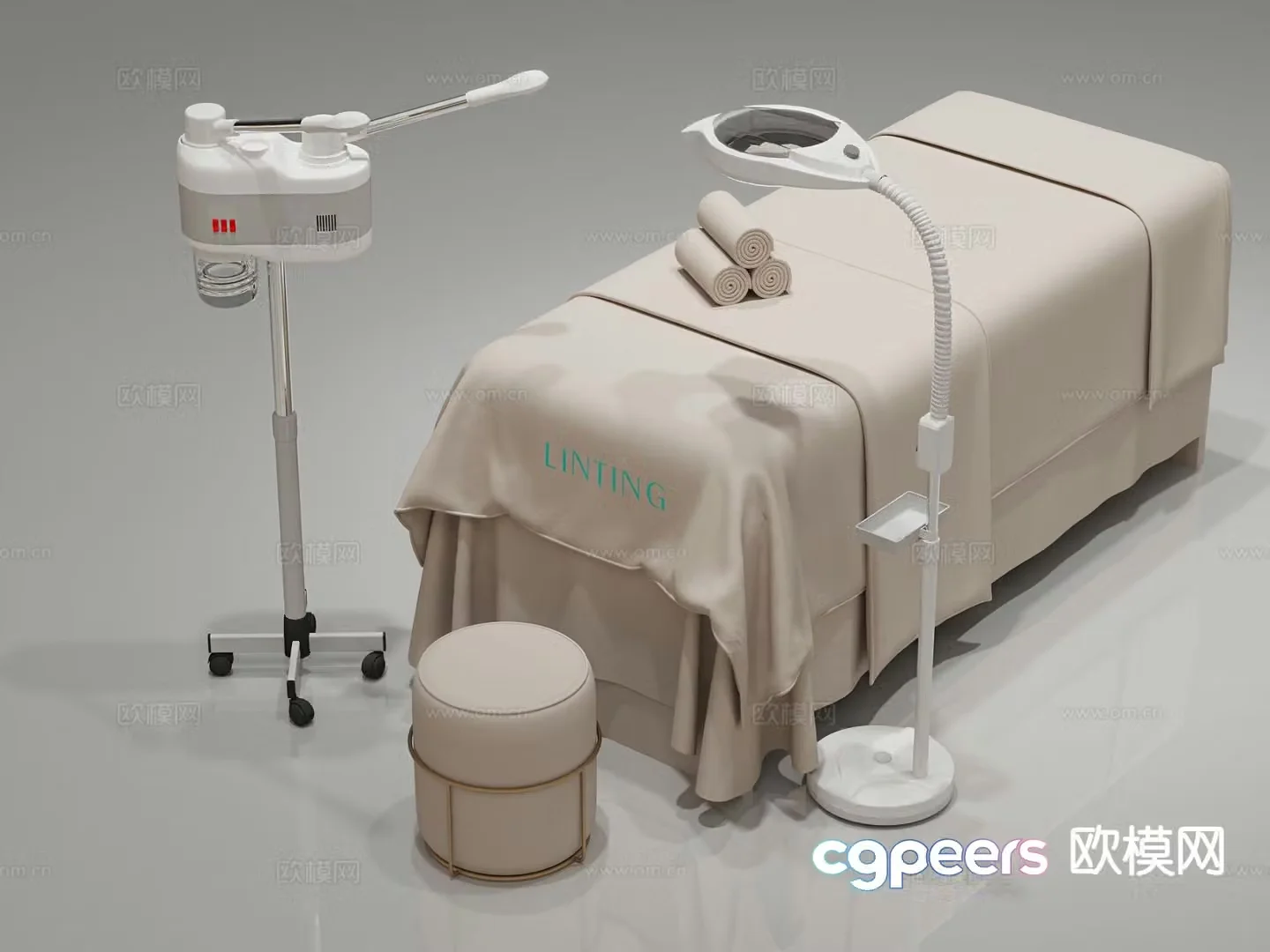 Beauty bed massage bed spray machine 3d model