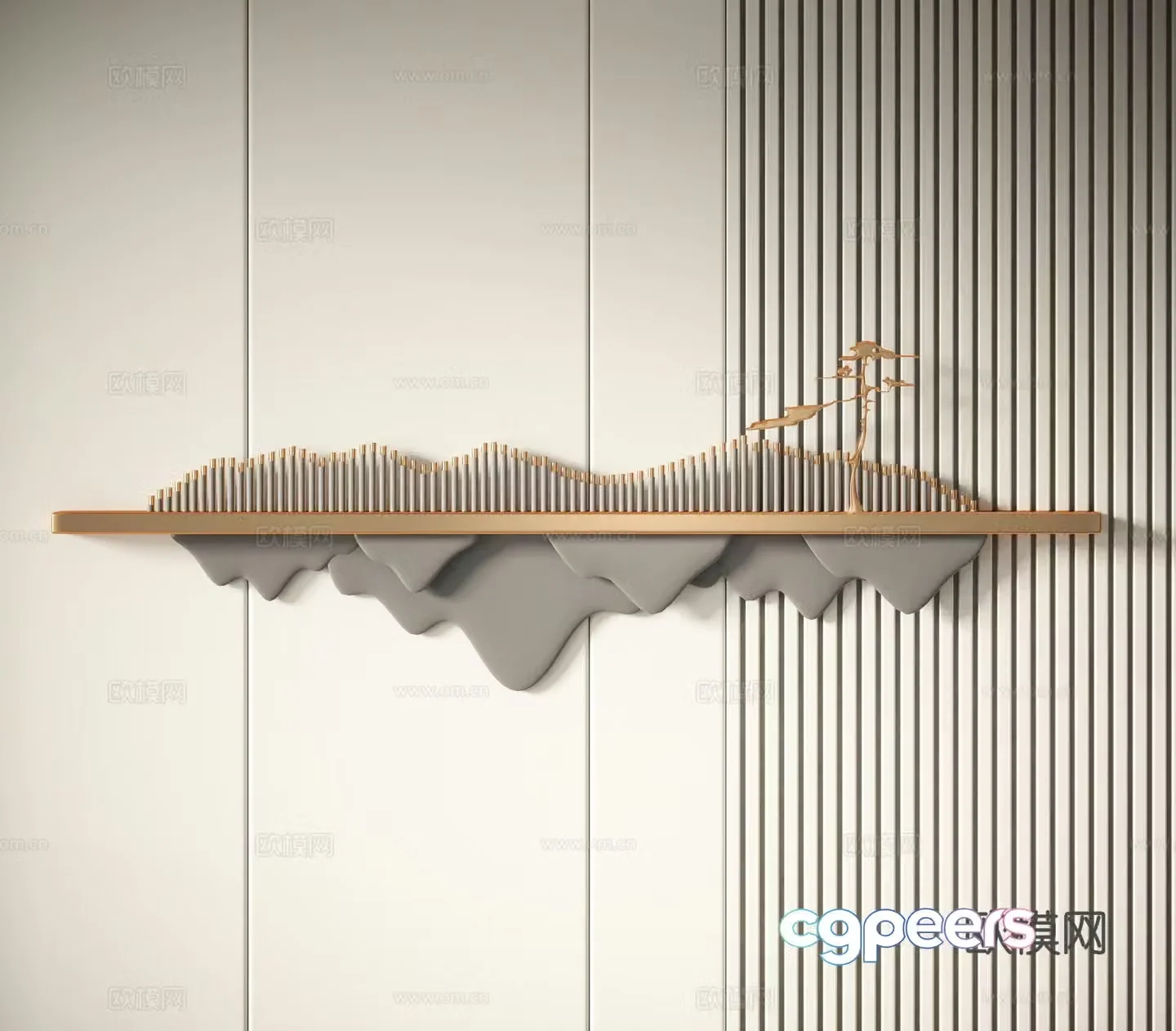 Modern wall decoration three-dimensional wall decoration three-dimensional pendant 3D model