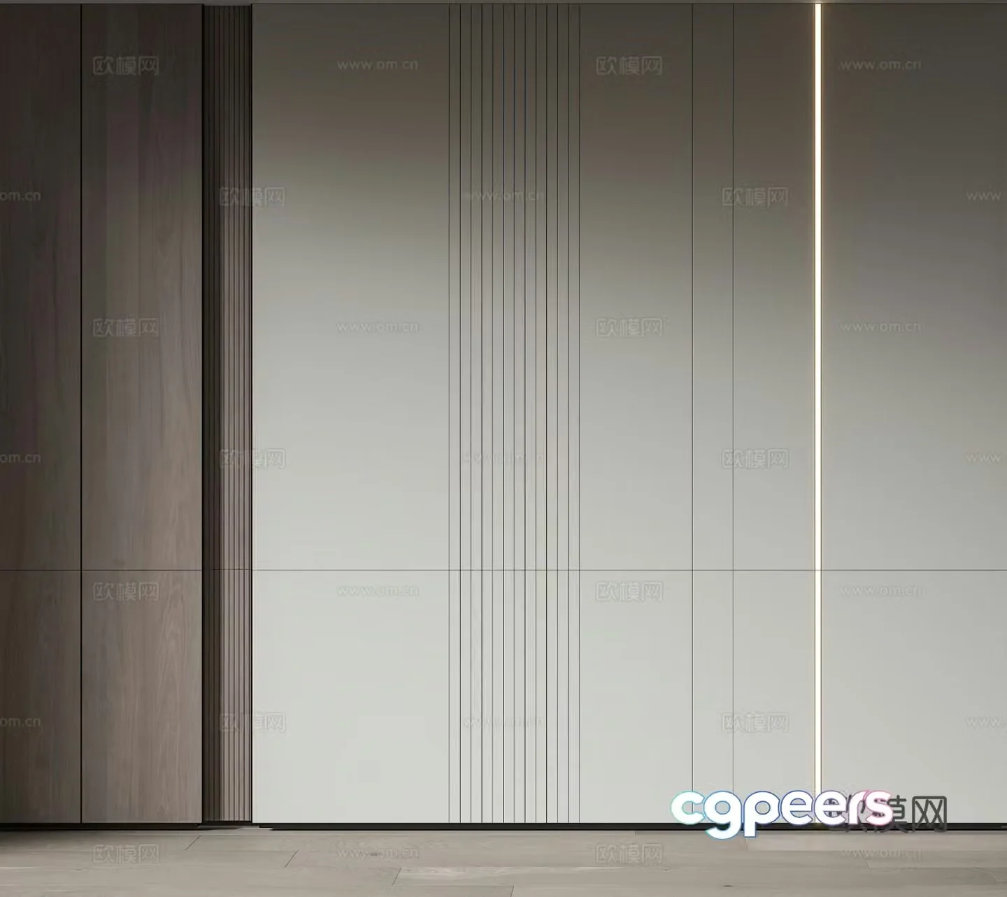 Modern style background wall simple background wall decorative background wall 3d model