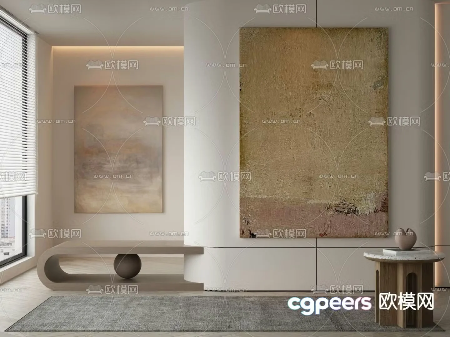 Texture painting Art painting Decorative painting 3d model
