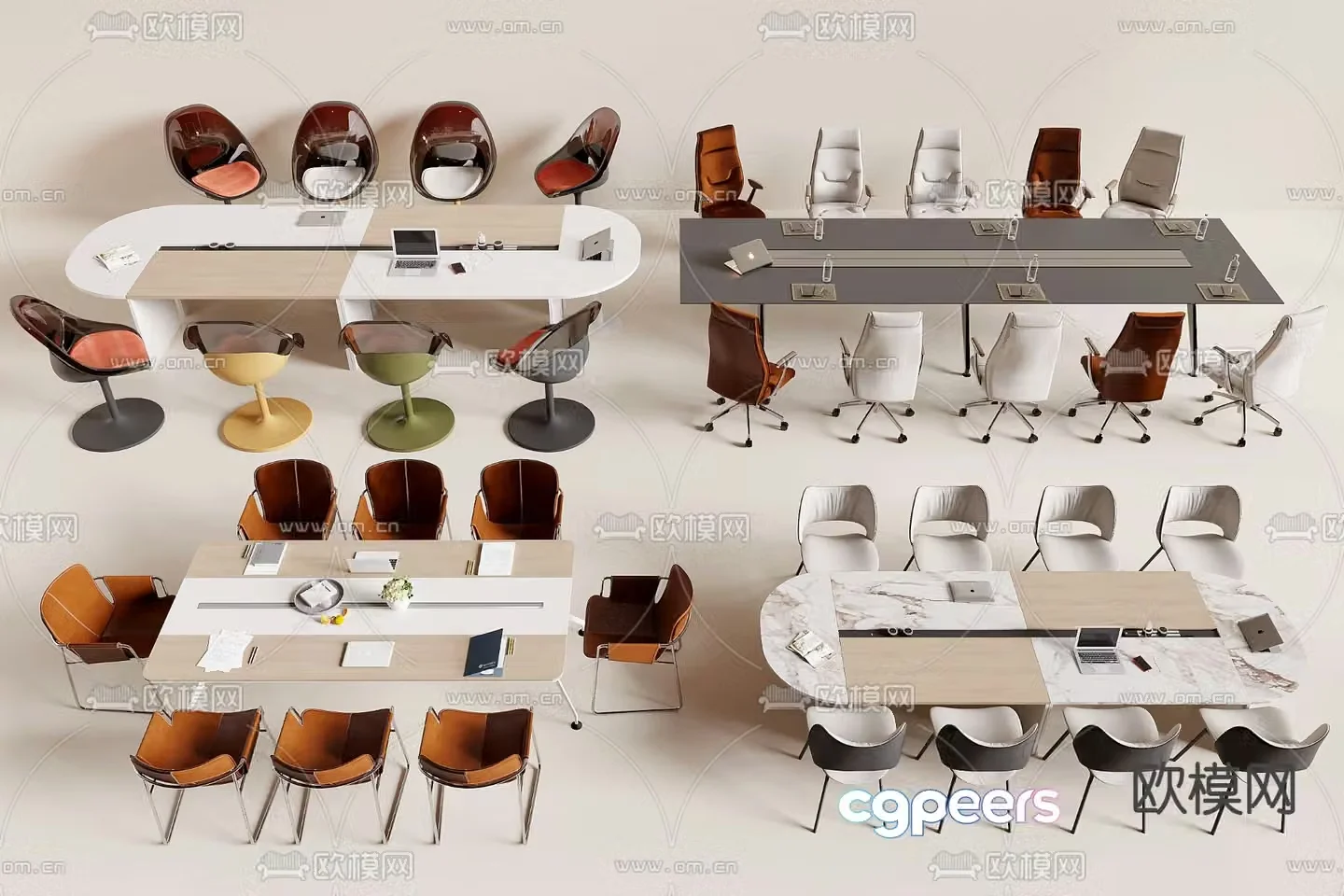 Modern conference table conference table 3d model