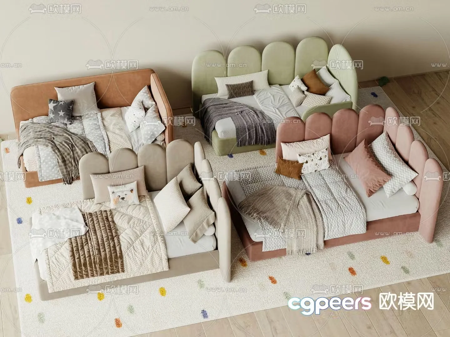 Modern crib 3d model