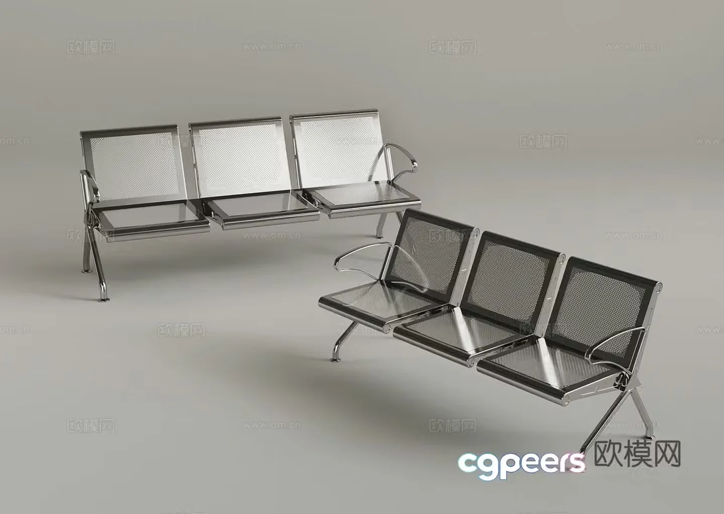 Public seats Modern public seats 3d model