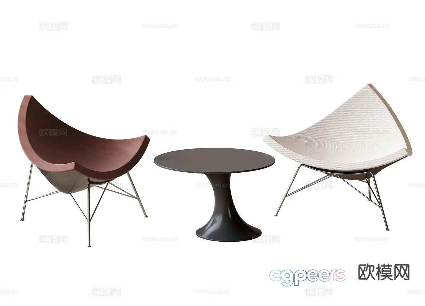 Modern leisure tables and chairs coffee tables and chairs negotiation tables and chairs 3D model