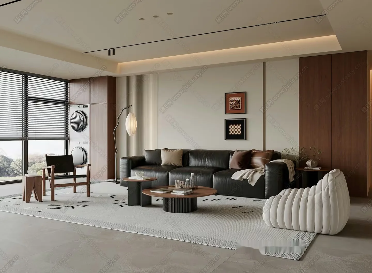 Modern Living Room 3D Model – 2592 – VRAY Render
