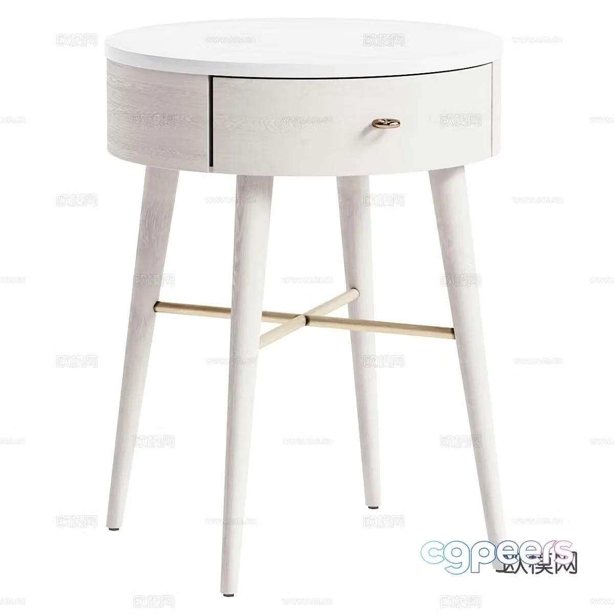 Modern bedside table 3d model
