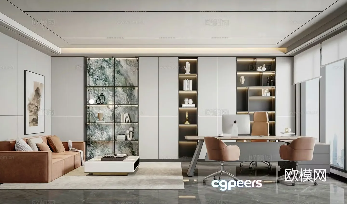 Modern manager office 3d model