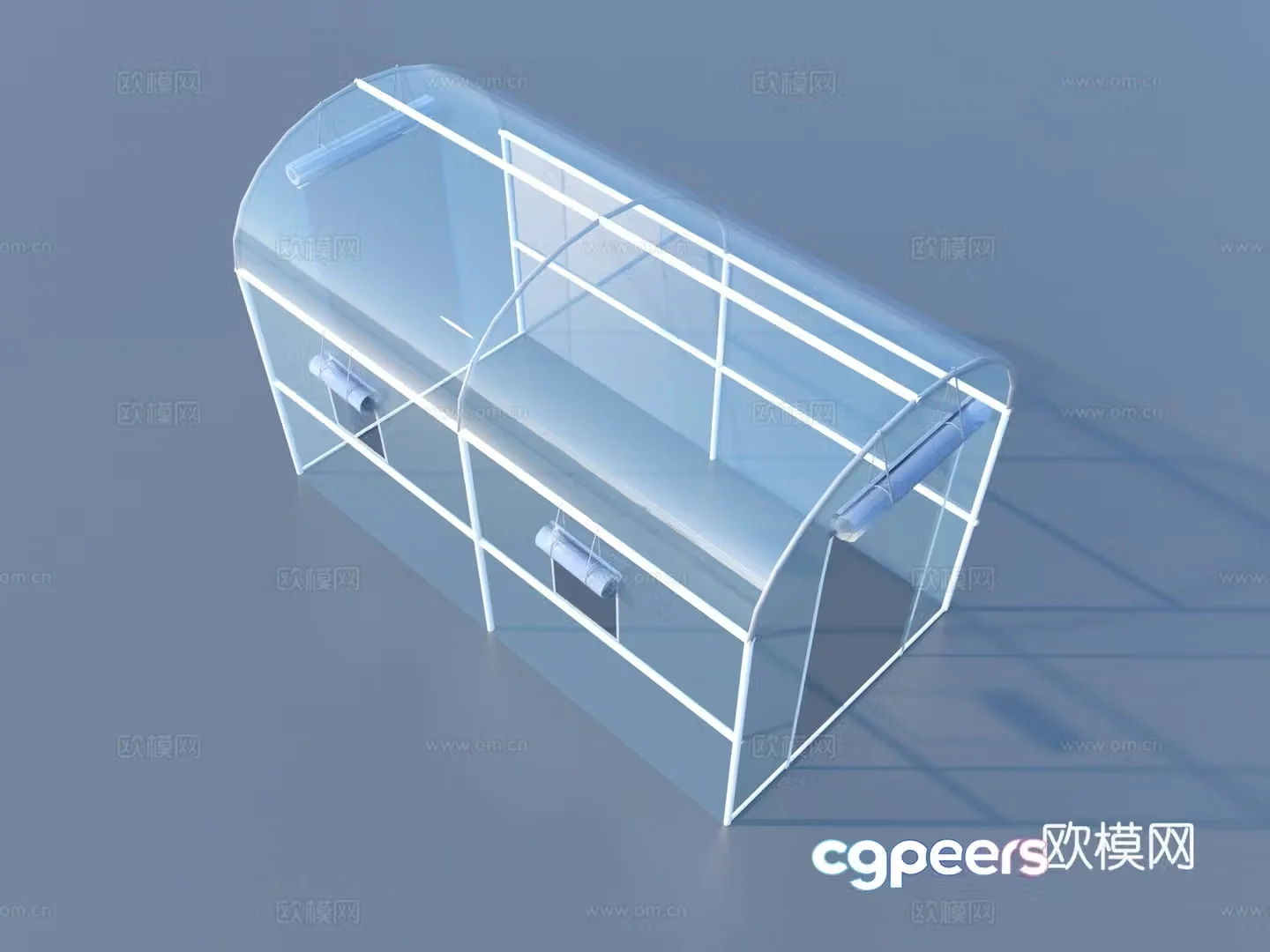 Greenhouse Glass House Glass Daylighting Top 3D Model