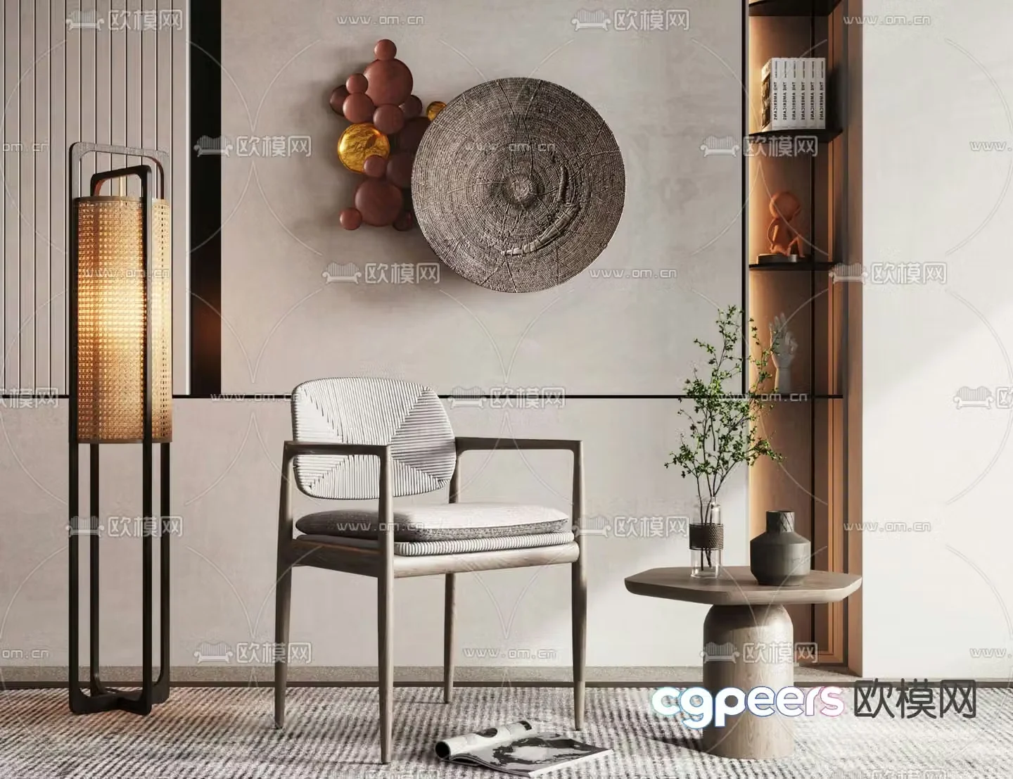 poliform leisure chair armchair 3d model