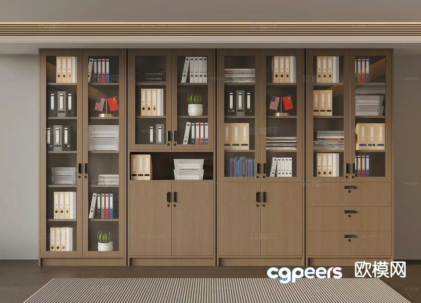 Italian filing cabinet file cabinet locker 3d model
