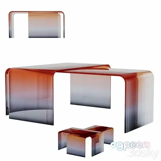3ds Max Free – Gradient Glass Tables