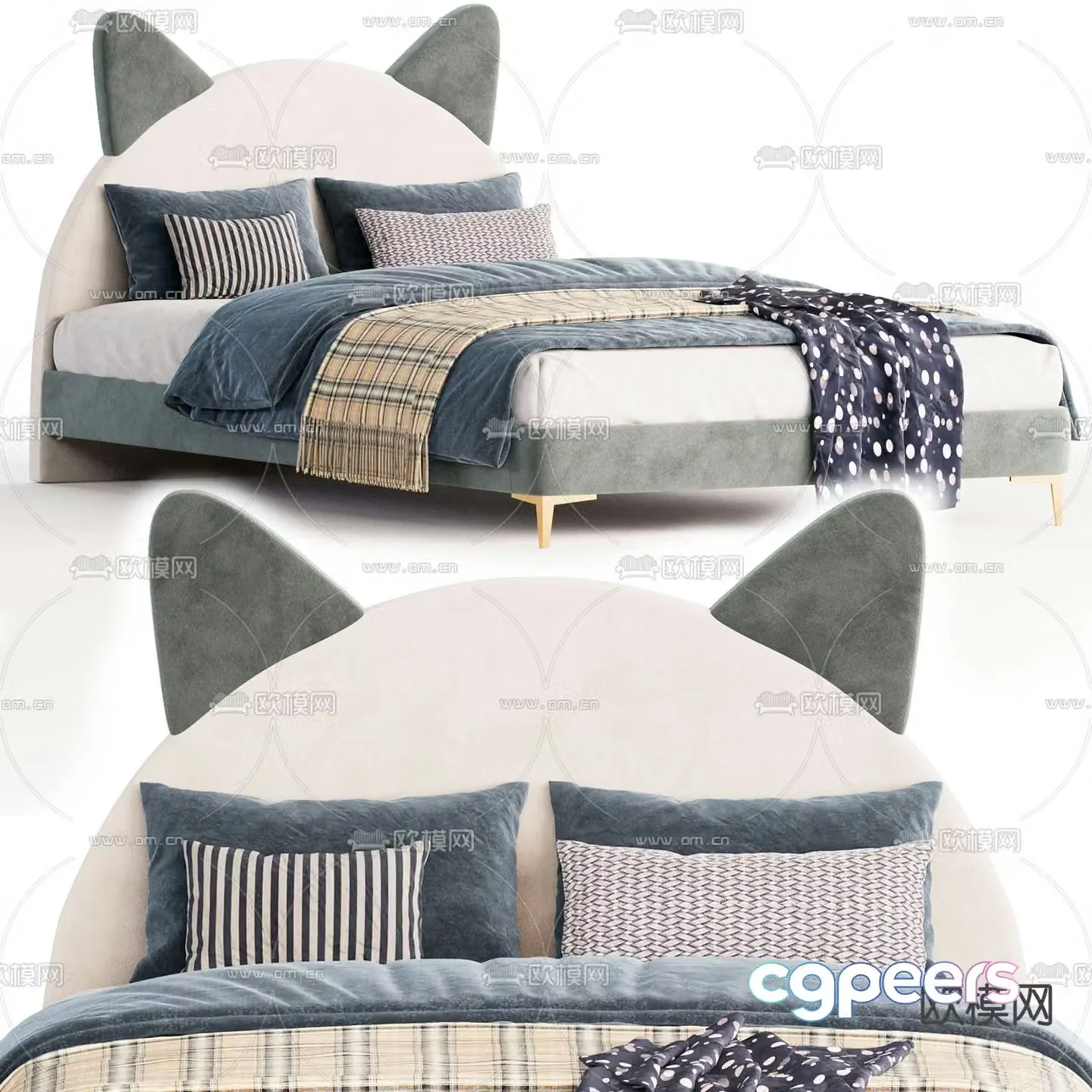 Montessori cartoon children’s bed children’s bed 3d model